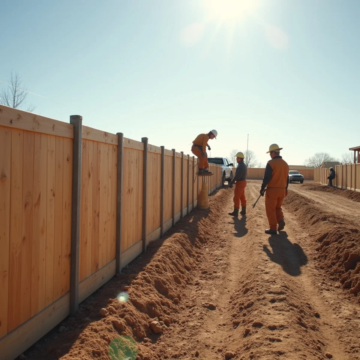 Wood Fence installation by Kraft Fencing in Gridley KS